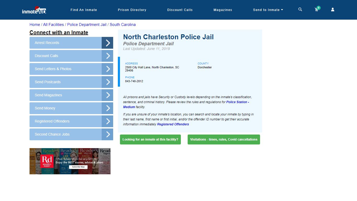 North Charleston Police Jail & Inmate Search - North Charleston, SC
